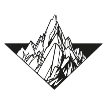 Decorazione da parete in metallo - Montagna Large - 76,1 x 99,6 cm
