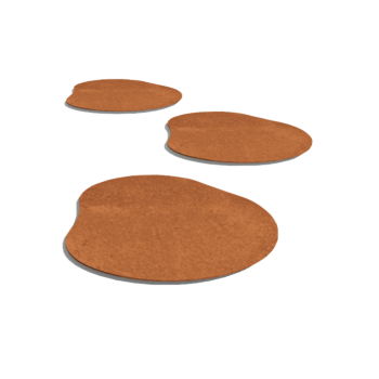 Pietra per gradini in acciaio Corten Organica 40 x 40 cm