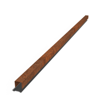 Profilo di sovrapposizione in acciaio Corten 5 x 6 x 5 cm (lunghezza 240 cm)