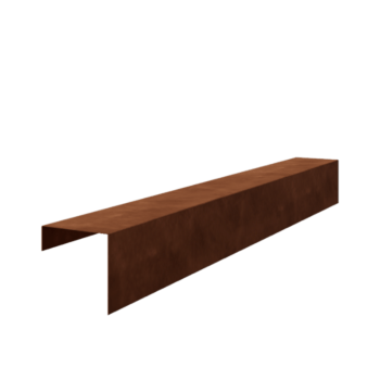 Profilo di sovrapposizione in acciaio Corten 15 x 15 x 5 cm (lunghezza 150 cm)