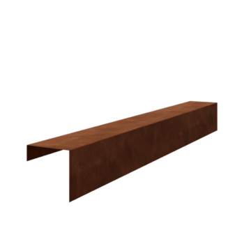 Profilo di sovrapposizione in acciaio Corten 15 x 15 x 5 cm (lunghezza 240 cm)