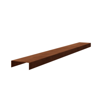 Profilo di sovrapposizione in acciaio Corten 5 x 15 x 5 cm (lunghezza 150 cm)