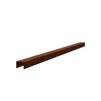 Profilo di sovrapposizione in acciaio Corten 5 x 6 x 5 cm (lunghezza 150 cm)