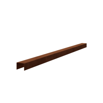 Profilo di sovrapposizione in acciaio Corten 5 x 6 x 5 cm (lunghezza 240 cm)