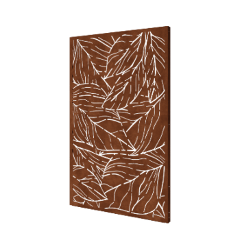 Pannello in acciaio corten con foglie 120 x 6 x 190 cm