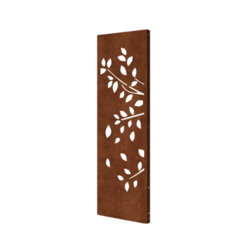 Pannello in acciaio corten con albero parte 1 60 x 6 x 190 cm
