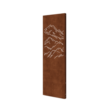 Pannello decorativo in acciaio corten - Montagne 1 - 60 x 6 x 190 cm