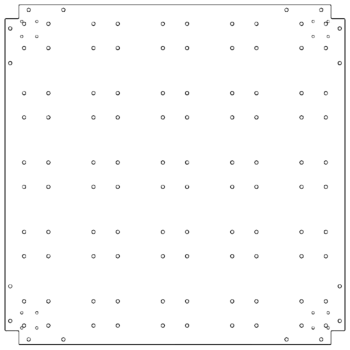 Piastra di base in acciaio zincato - 100 x 100 cm