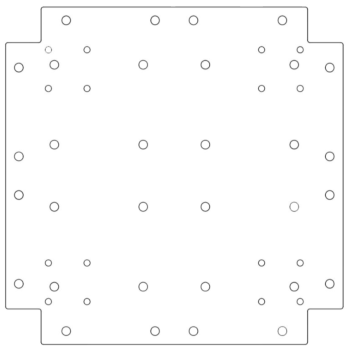 Piastra di base in acciaio zincato - 40 x 40 cm