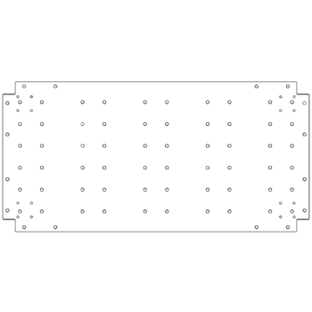 Piastra di base in acciaio zincato - 50 x 100 cm