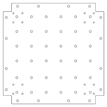 Piastra di base in acciaio zincato - 50 x 50 cm