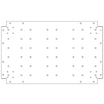 Piastra di base in acciaio zincato - 50 x 80 cm