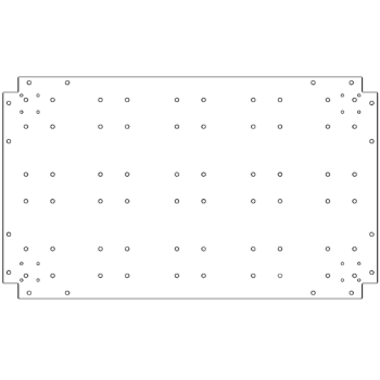 Piastra di base in acciaio zincato - 60 x 100 cm
