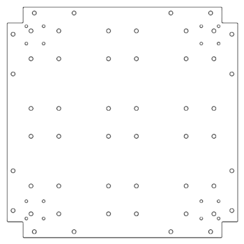 Piastra di base in acciaio zincato - 60 x 60 cm