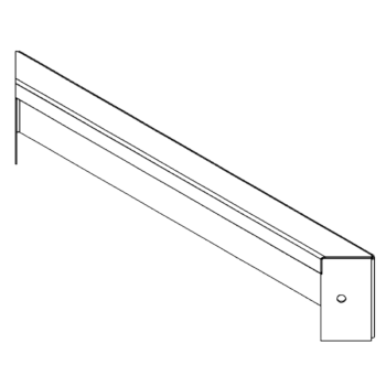 Fioriera in acciaio corten - Panello - 10 x 50 cm