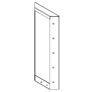 Fioriera in acciaio corten - Panello - 50 x 20 cm