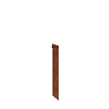 Fioriera in acciaio corten - Pezzo d'angolo 180° - 60 cm