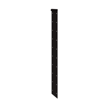 Fioriera in acciaio - Pezzo d'angolo 180° - 100 cm - RAL9005 opaco (nero)