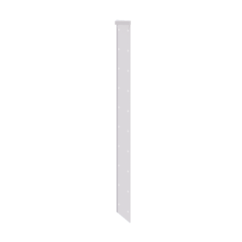 Fioriera in acciaio - Pezzo d'angolo 180° - 100 cm - RAL9010 opaco (bianco)