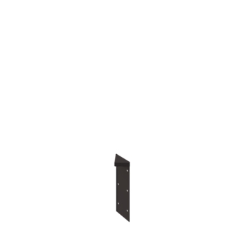 Fioriera in acciaio - Pezzo d'angolo 180° - 30 cm - RAL7016 opaco (grigio antracite)