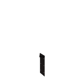 Fioriera in acciaio - Pezzo d'angolo 180° - 30 cm - RAL9005 opaco (nero)