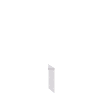 Fioriera in acciaio - Pezzo d'angolo 180° - 30 cm - RAL9010 opaco (bianco)