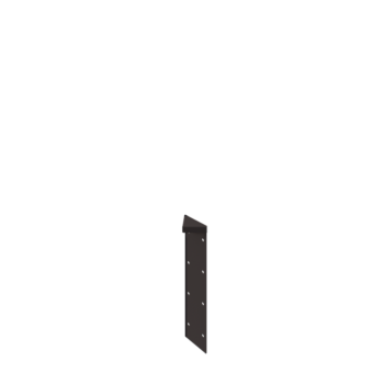 Fioriera in acciaio - Pezzo d'angolo 180° - 40 cm - RAL7016 opaco (grigio antracite)
