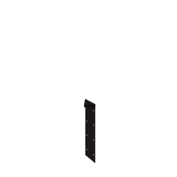 Fioriera in acciaio - Pezzo d'angolo 180° - 40 cm - RAL9005 opaco (nero)