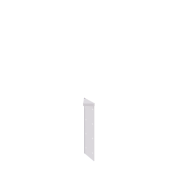 Fioriera in acciaio - Pezzo d'angolo 180° - 40 cm - RAL9010 opaco (bianco)