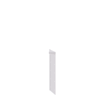 Fioriera in acciaio - Pezzo d'angolo 180° - 50 cm - RAL9010 opaco (bianco)