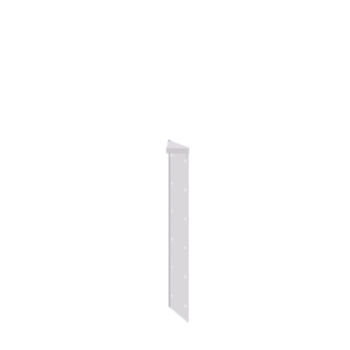 Fioriera in acciaio - Pezzo d'angolo 180° - 60 cm - RAL9010 opaco (bianco)