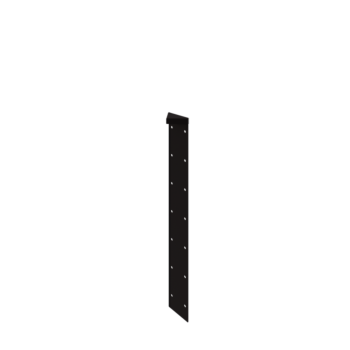 Fioriera in acciaio - Pezzo d'angolo 180° - 70 cm - RAL9005 opaco (nero)