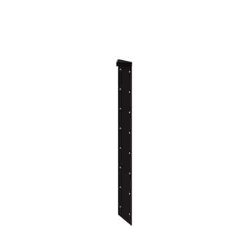 Fioriera in acciaio - Pezzo d'angolo 180° - 80 cm - RAL9005 opaco (nero)
