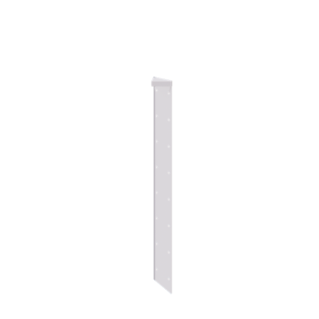 Fioriera in acciaio - Pezzo d'angolo 180° - 80 cm - RAL9010 opaco (bianco)