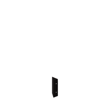 Fioriera in acciaio - Pezzo d'angolo 90° - 20 cm - RAL9005 opaco (nero)
