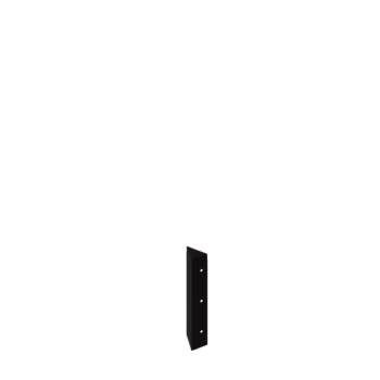 Fioriera in acciaio - Pezzo d'angolo 90° - 30 cm - RAL9005 opaco (nero)