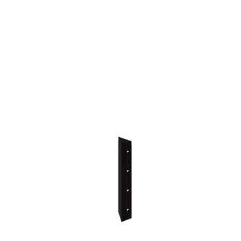 Fioriera in acciaio - Pezzo d'angolo 90° - 40 cm - RAL9005 opaco (nero)