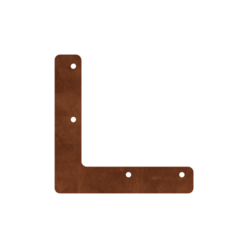 Fioriera in acciaio corten - Piastra di giunzione - Forma a L