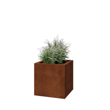 Fioriera in acciaio Corten saldata Montana 50 x 50 x 50 cm