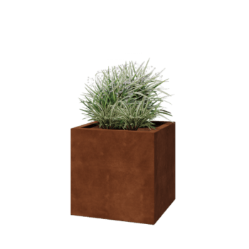 Fioriera in acciaio Corten saldata Montana 60 x 60 x 60 cm