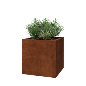 Fioriera in acciaio Corten saldata Montana 70 x 70 x 70 cm