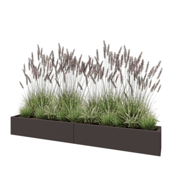 Fioriera XXL in acciaio - Rettangolo - 240 x 30 x 30 cm - Altri colori RAL - Senza piastra di base