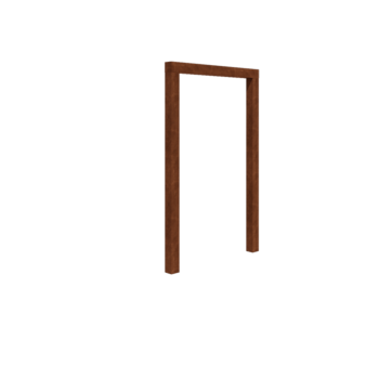Pergola in acciaio corten - Dirrita - 150 x 230 cm - Senza base in cemento