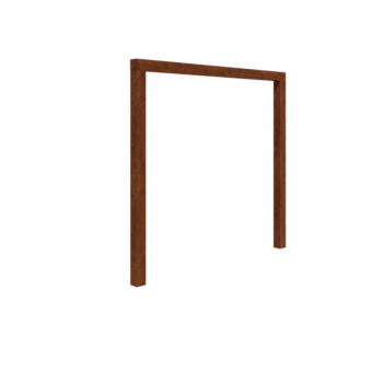 Pergola in acciaio corten - Dirrita - 250 x 230 cm - Senza base in cemento