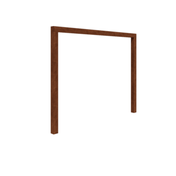 Pergola in acciaio corten - Dirrita - 300 x 230 cm - Senza base in cemento