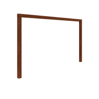 Pergola in acciaio corten - Dirrita - 400 x 230 cm - Senza base in cemento