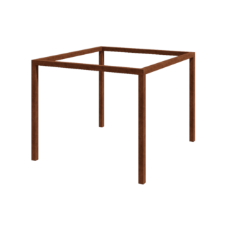 Pergola in acciaio corten - Quadrato - 324 x 300 x 230 cm - Senza base in cemento