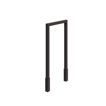 Pergola in acciaio - Dirrita - 150 x 230 cm - RAL7016 opaco (grigio antracite) - Con base in cemento