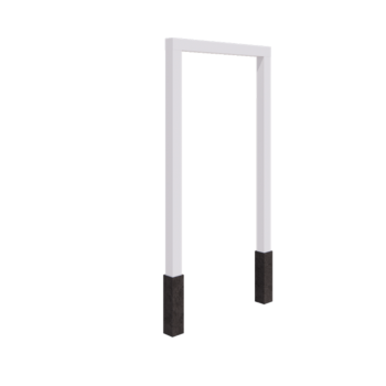 Pergola in acciaio - Dirrita - 150 x 230 cm - RAL9010 opaco (bianco) - Con base in cemento