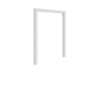 Pergola in acciaio - Dirrita - 200 x 230 cm - RAL9010 opaco (bianco) - Senza base in cemento